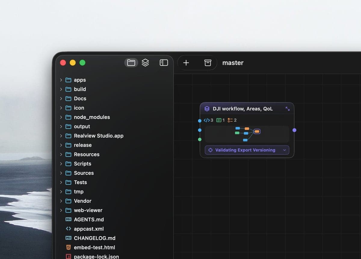 Director compound node grouping a connected plan, code, and review workflow.